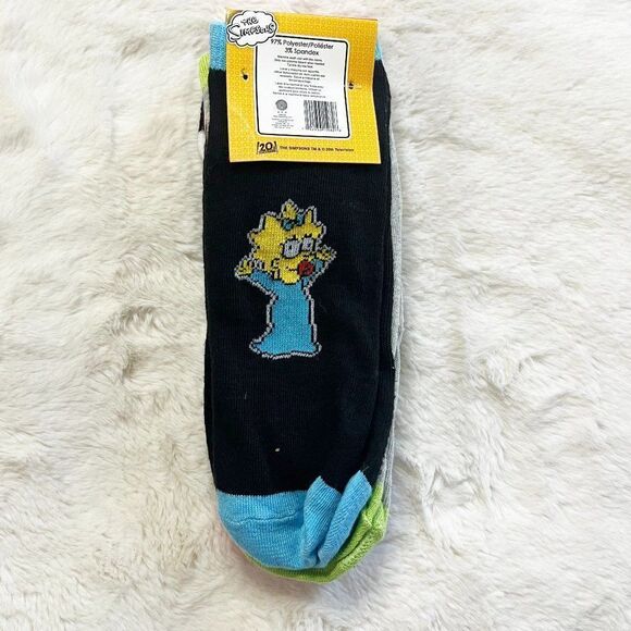🔮 5/$25 The Simpsons 5 Pack Socks NWT - Picture 2 of 3